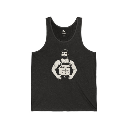 LUKA Jersey Tank - Bone Silhouette Design