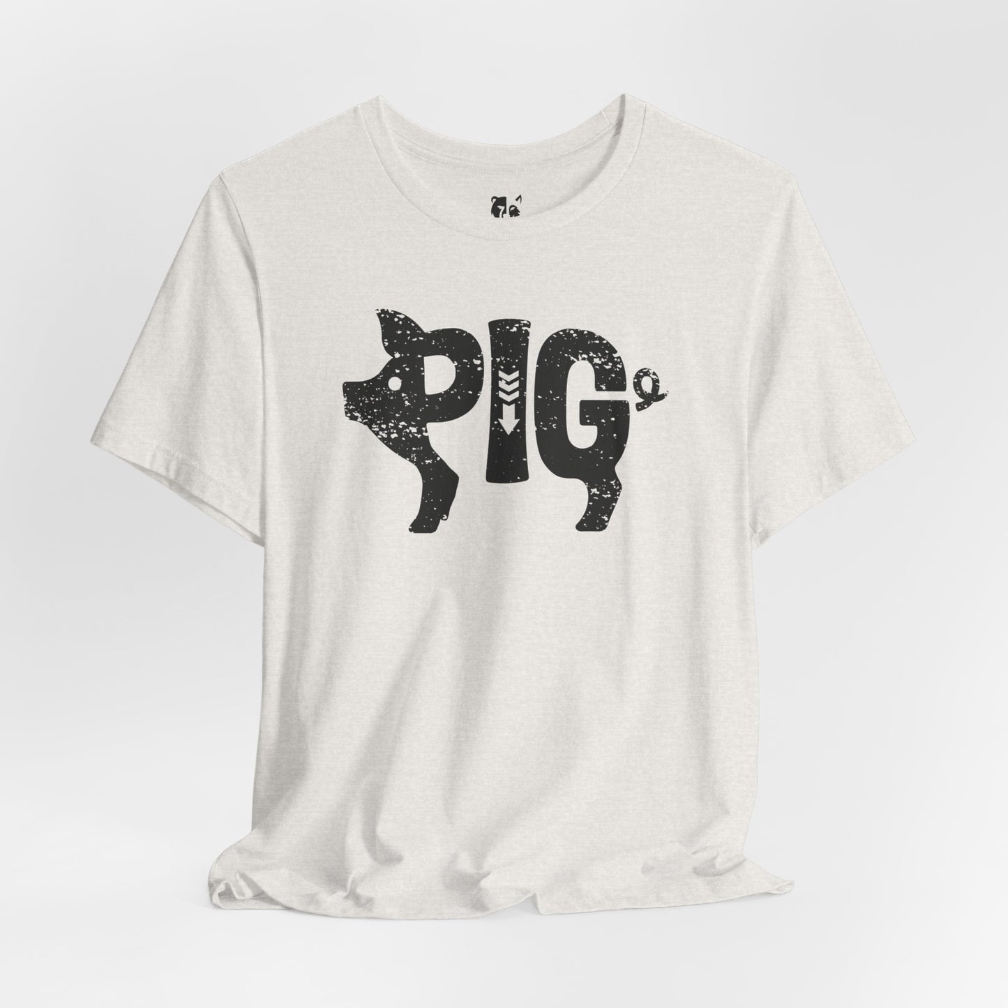 PIG Jersey Tee - Onyx Silhouette Design