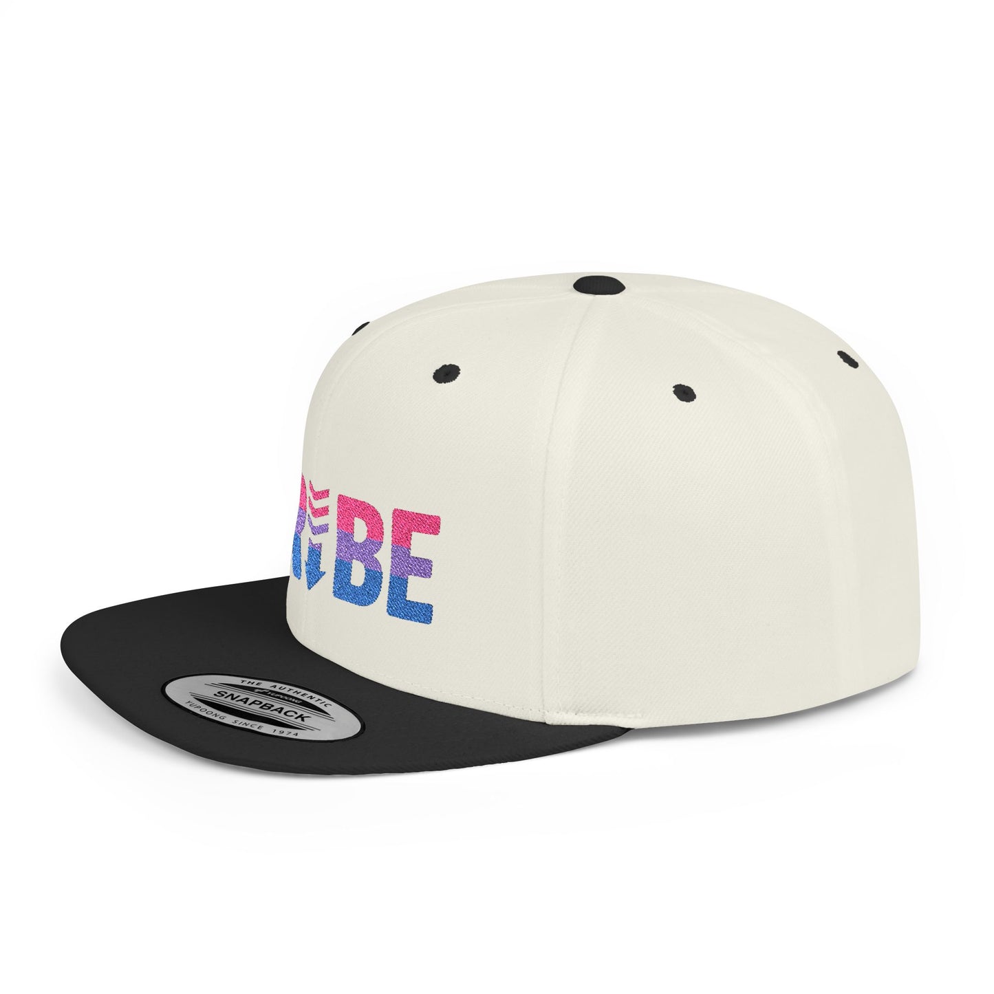 TRIBE Logo Flat Bill Snapback — Bisexual Pride Design