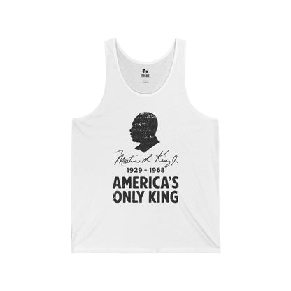 AMERICA'S ONLY KING Jersey Tank - Onyx Silhouette Design