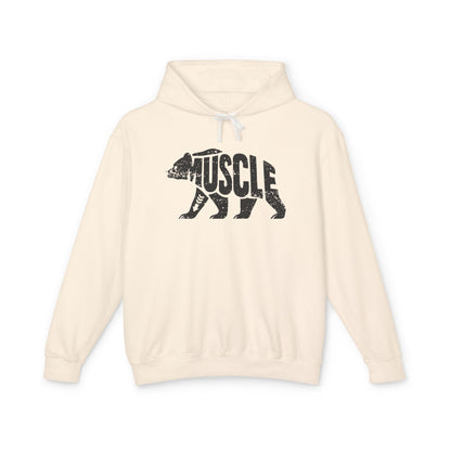 MUSCLE BEAR Lightweight Hoodie - Onyx Silhouette Design