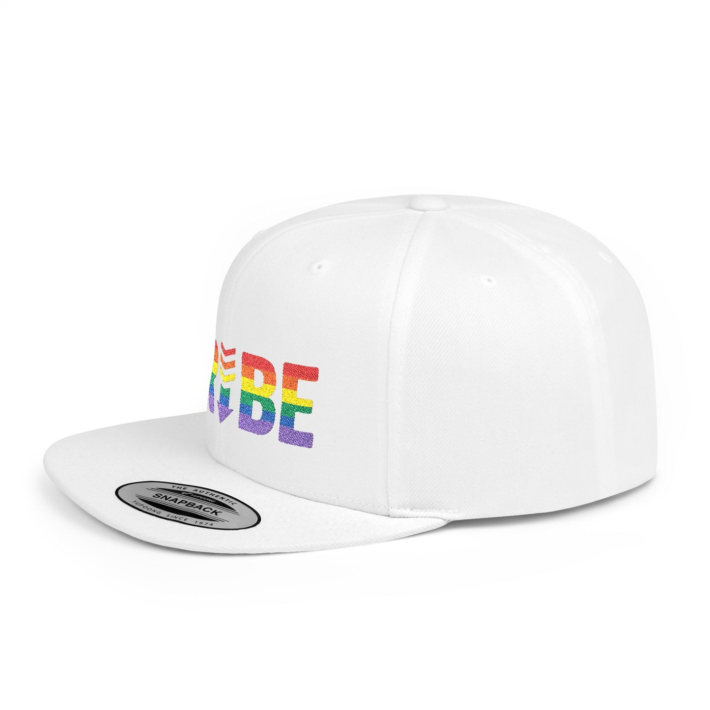 TRIBE Logo Flat Bill Snapback — 1979 Baker Rainbow Design