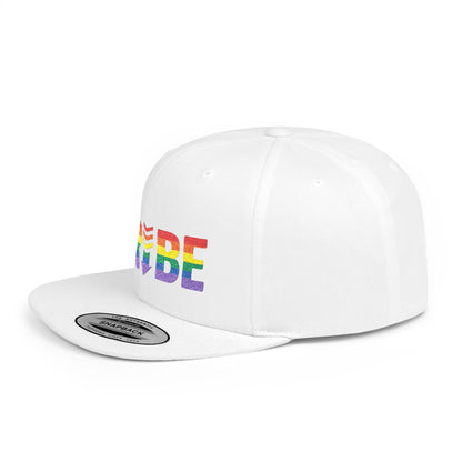 TRIBE Logo Flat Bill Snapback — 1979 Baker Rainbow Design