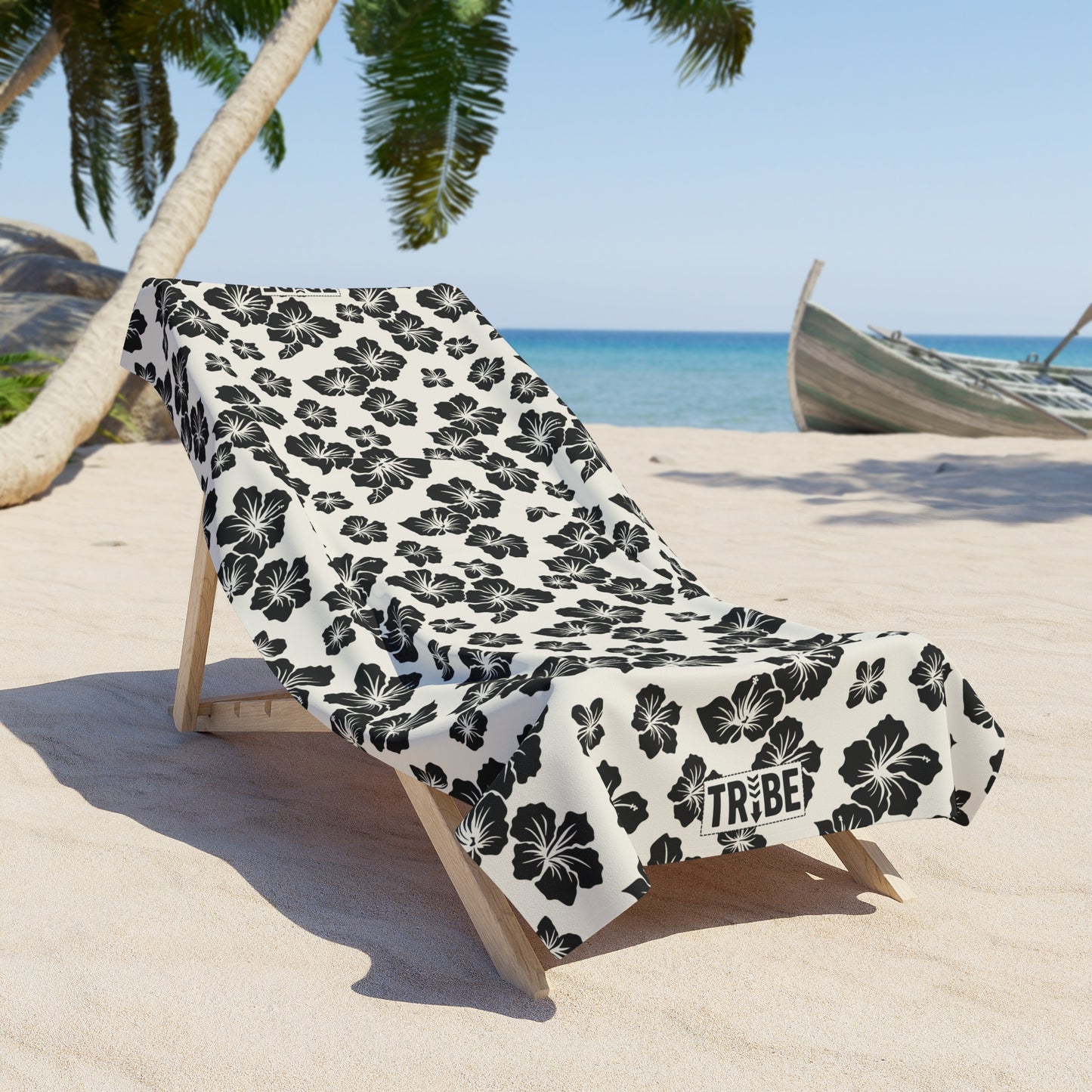 HIBISCUS Beach Towel - Bone