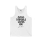 GOOD TROUBLE Jersey Tank - Onyx Silhouette Design