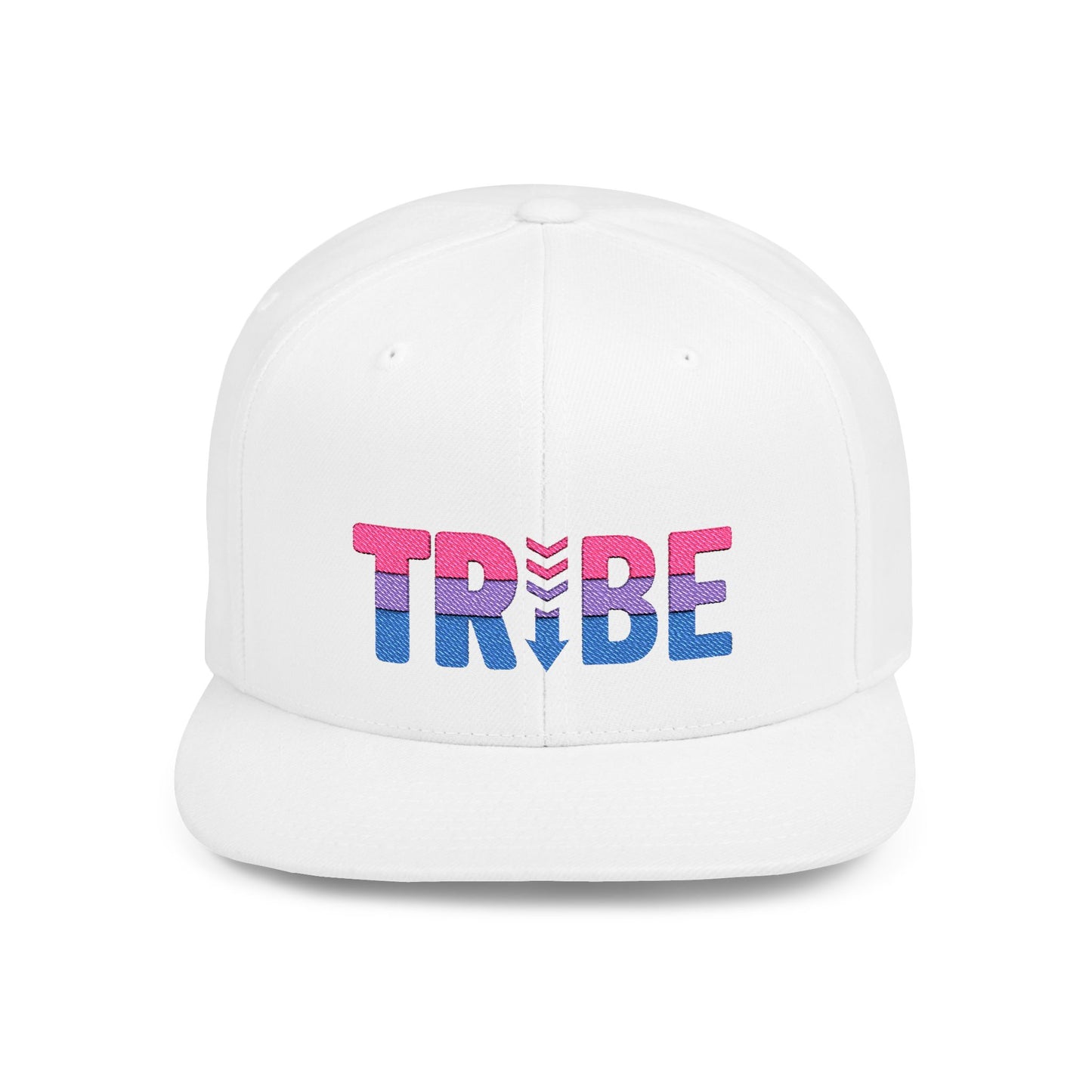TRIBE Logo Flat Bill Snapback — Bisexual Pride Design