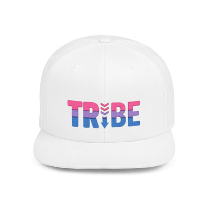 TRIBE Logo Flat Bill Snapback — Bisexual Pride Design