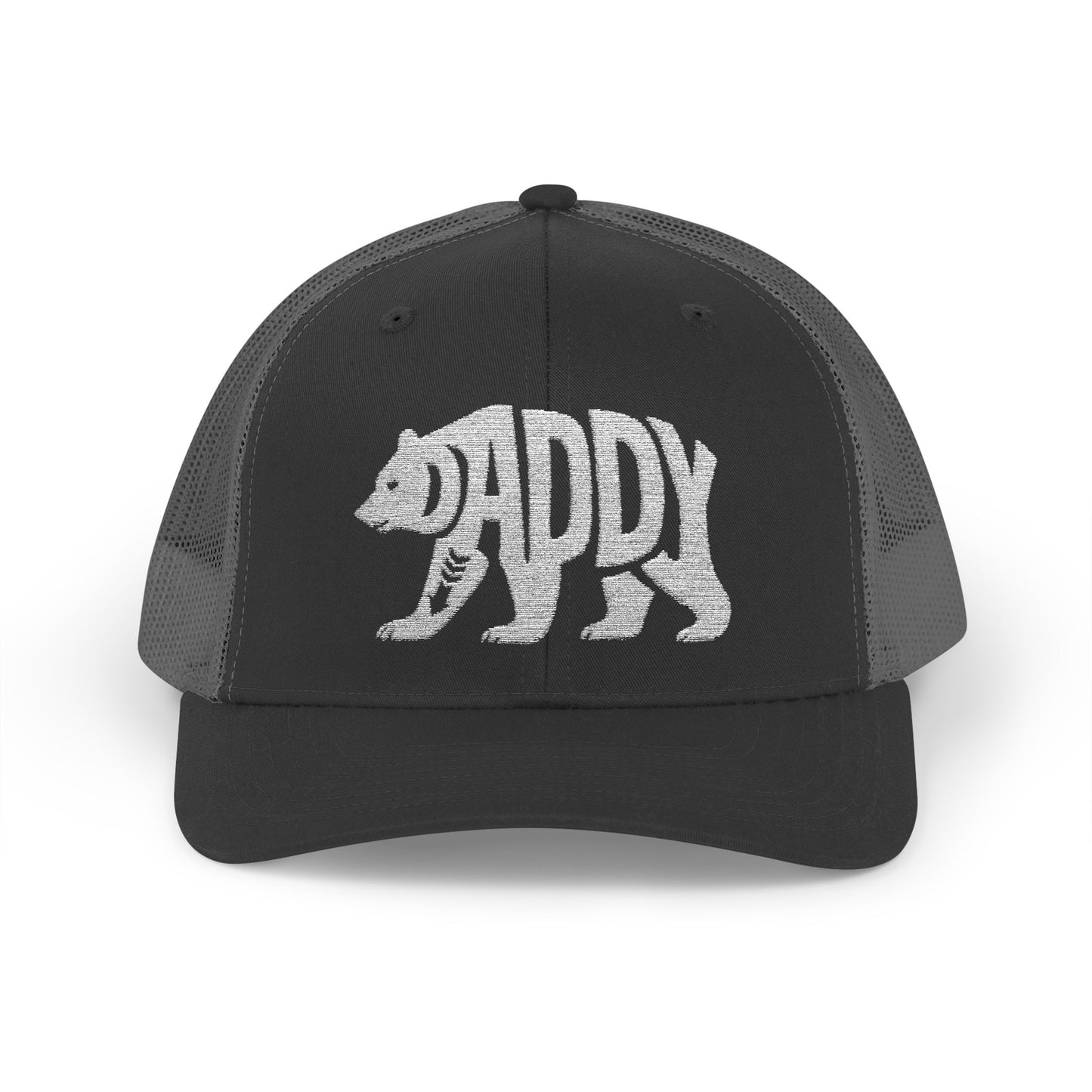 DADDY BEAR Snapback Trucker Cap - Bone Silhouette Design