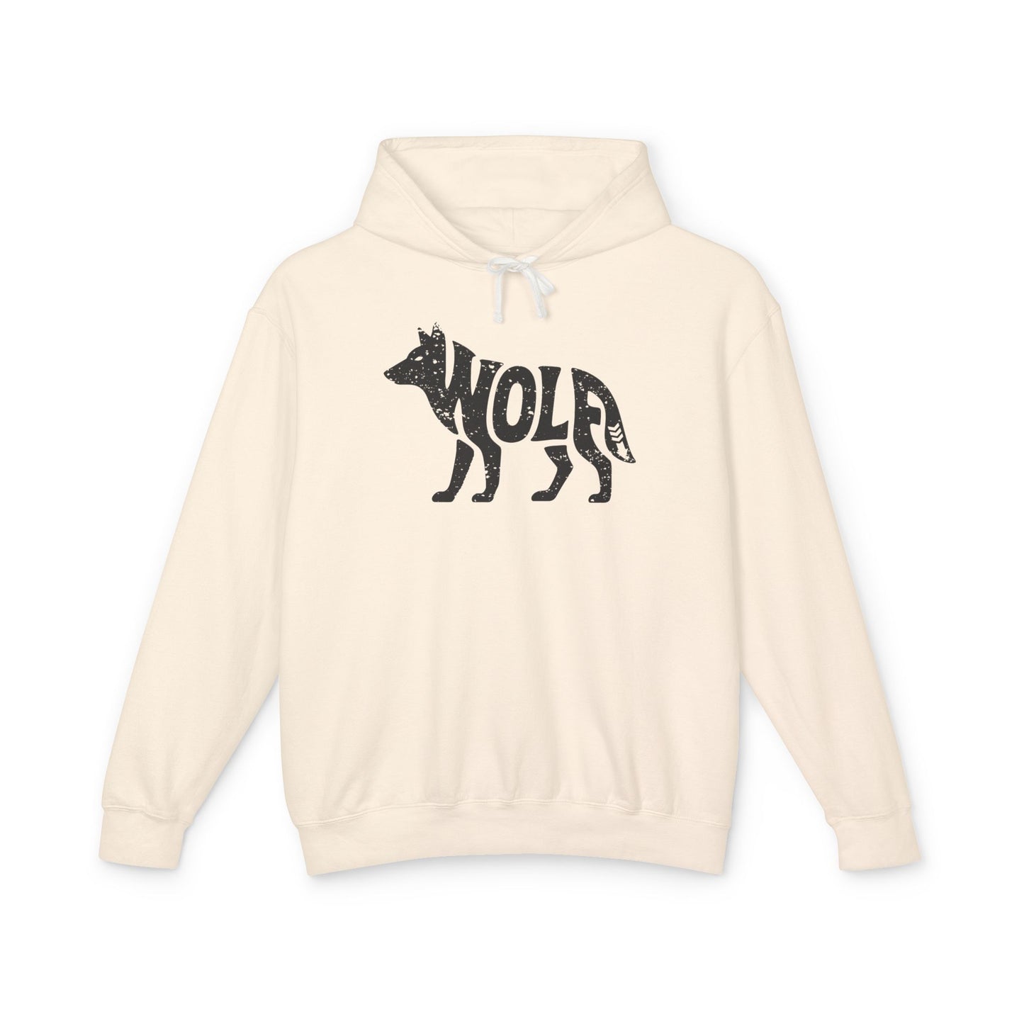 WOLF Lightweight Hoodie - Onyx Silhouette Design