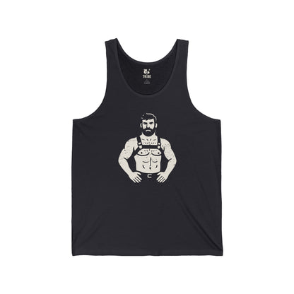 LUKA Jersey Tank - Bone Silhouette Design