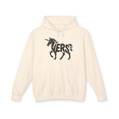 VERS UNICORN Lightweight Hoodie - Onyx Silhouette Design