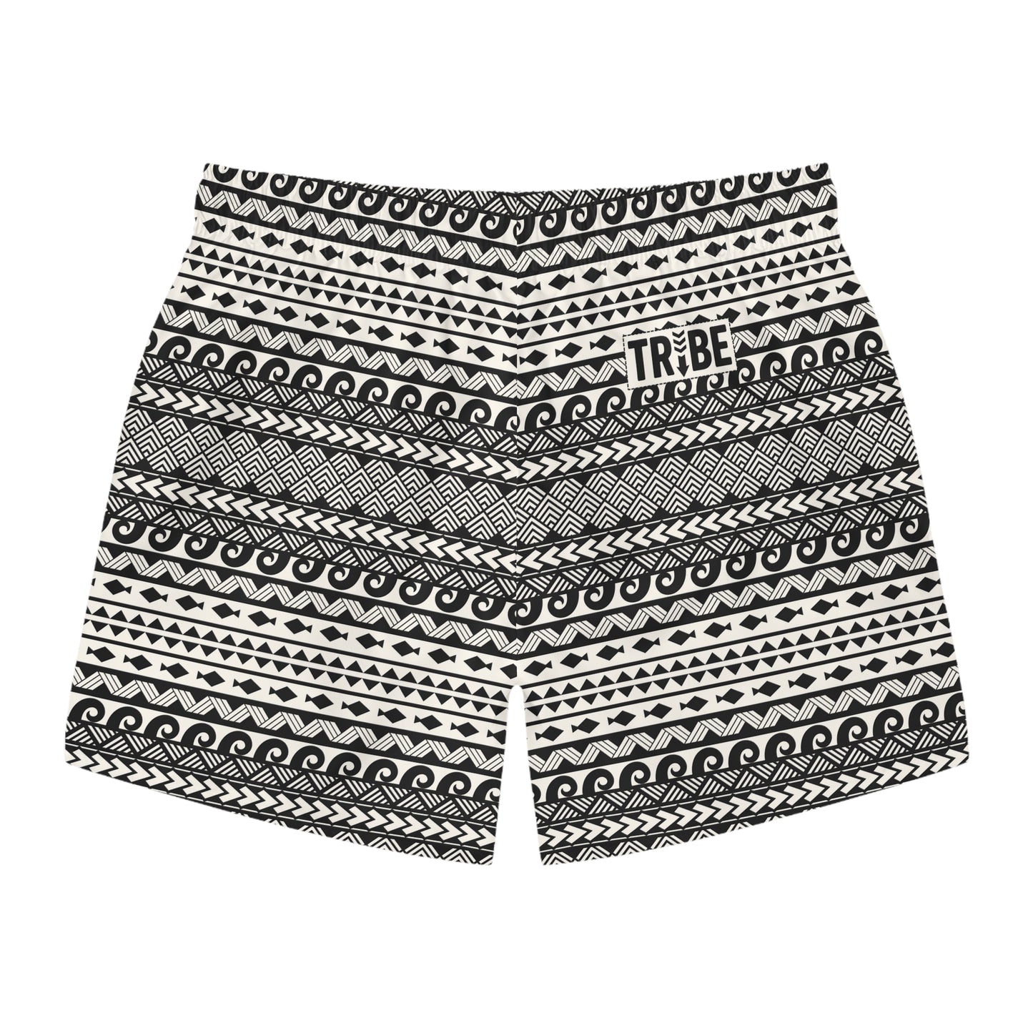 AEGEAN Imprinted 5-6" Inseam Swim Trunks - Onyx