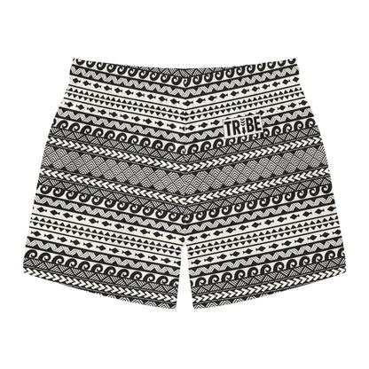 AEGEAN Imprinted 5-6" Inseam Swim Trunks - Onyx