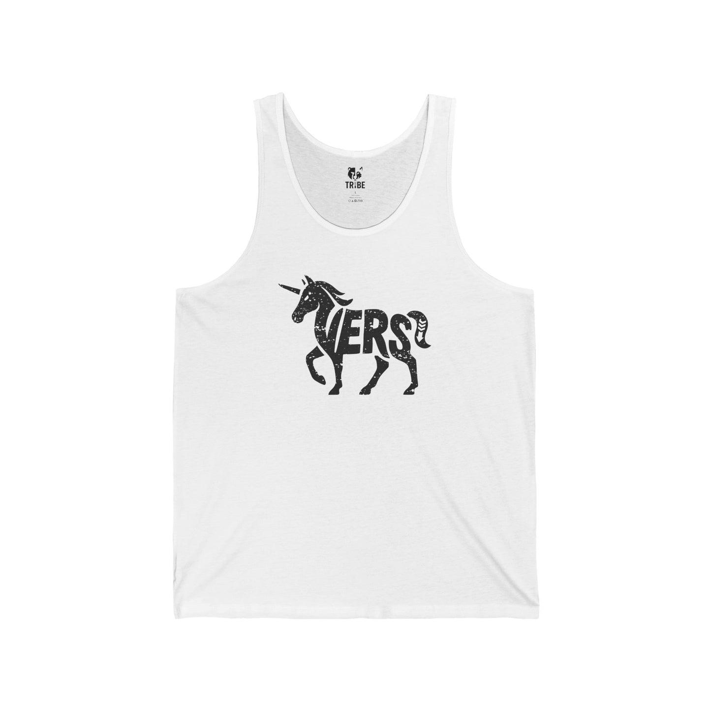 VERS UNICORN Jersey Tank - Onyx Silhouette Design