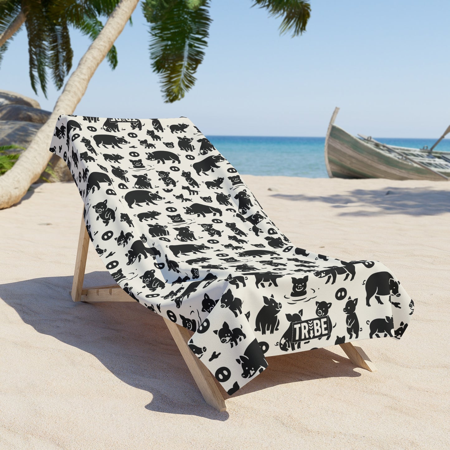 LITTLE PIGGY Beach Towel - Bone
