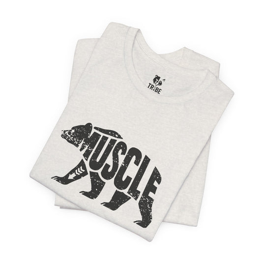 MUSCLE BEAR Jersey Tee - Onyx Silhouette Design
