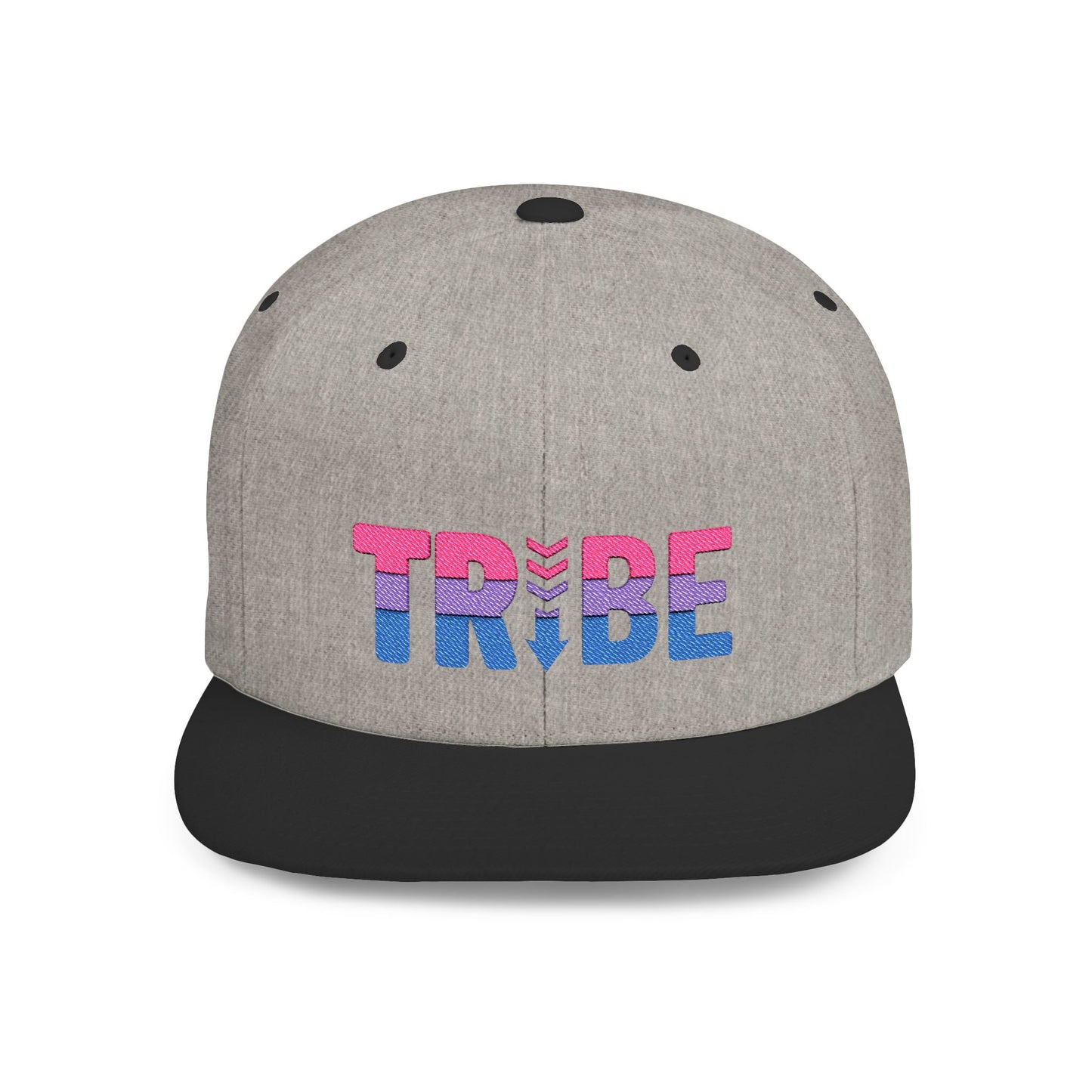 TRIBE Logo Flat Bill Snapback — Bisexual Pride Design