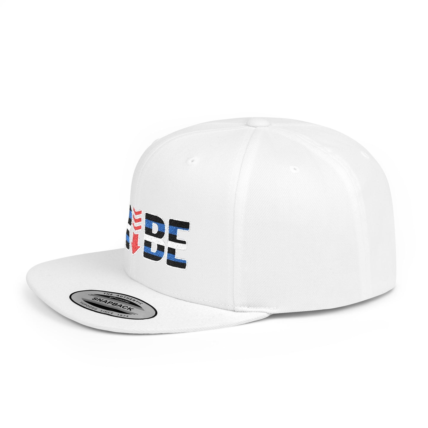 TRIBE Logo Flat Bill Snapback — Leather & Pup Pride Design