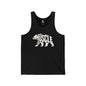 MUSCLE BEAR Jersey Tank - Bone Silhouette Design