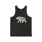 MUSCLE BEAR Jersey Tank - Bone Silhouette Design