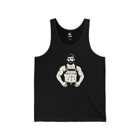 LUKA Jersey Tank - Bone Silhouette Design