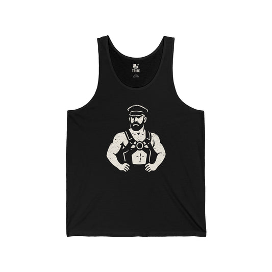 DOMINIC Jersey Tank - Bone Silhouette Design