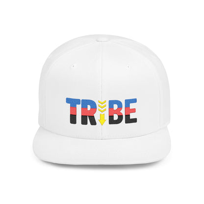 TRIBE Logo Flat Bill Snapback — Polyamory Pride Design