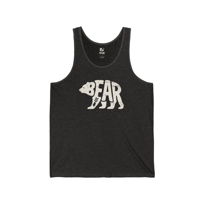 BEAR Jersey Tank - Bone Silhouette Design