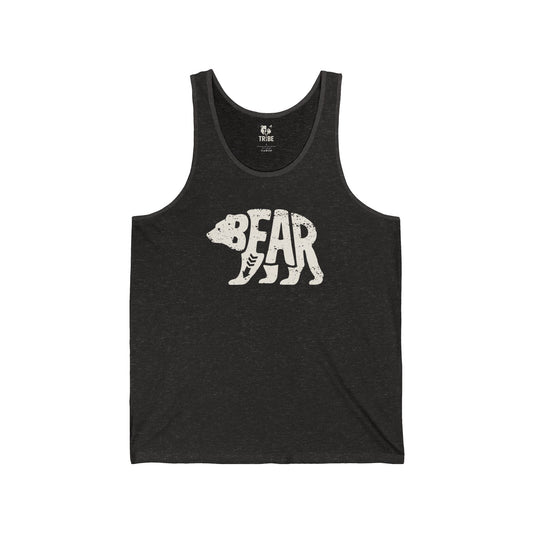 BEAR Jersey Tank - Bone Silhouette Design