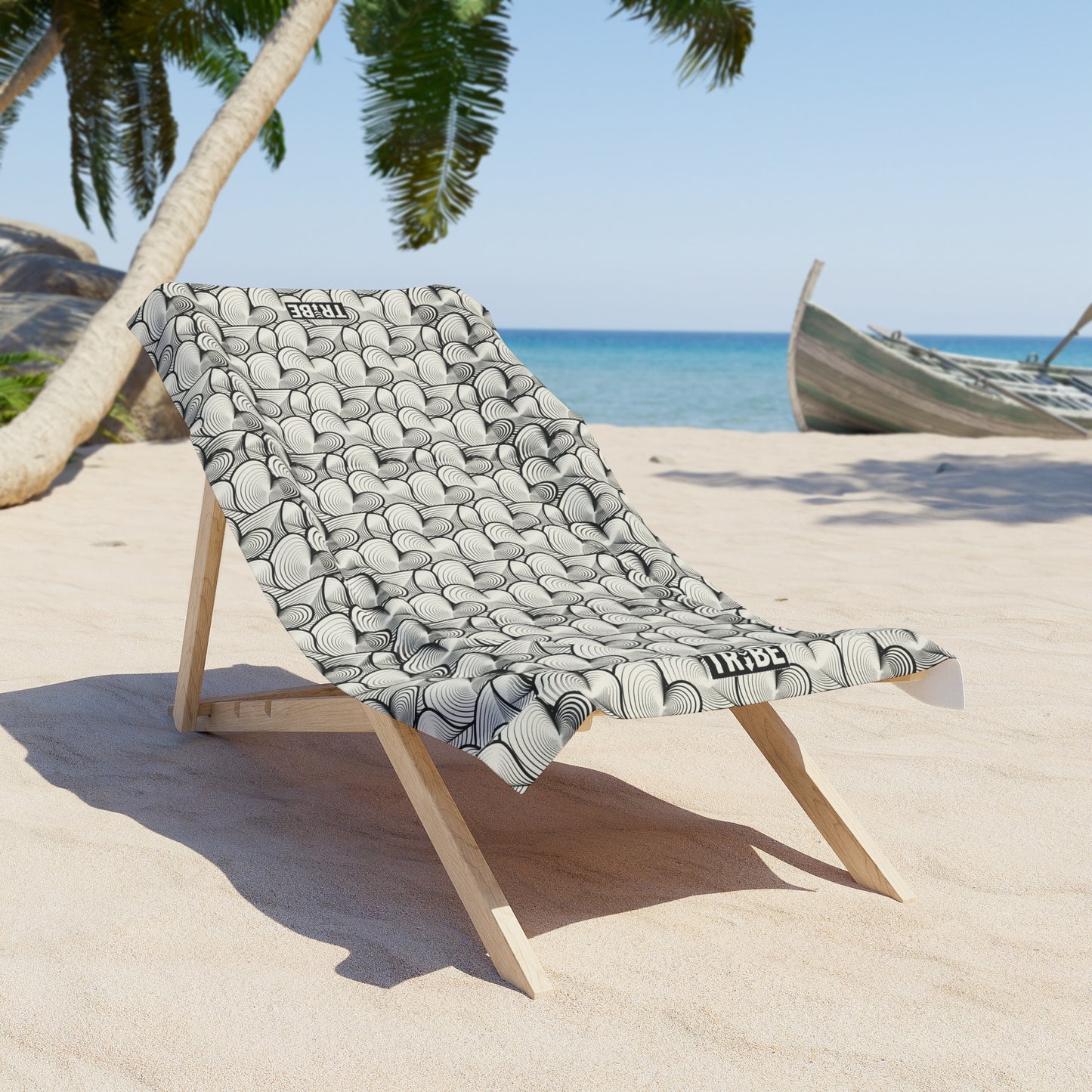 HEART-ON Beach Towel - Bone