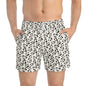 LEOPARD Imprinted 5-6" Inseam Swim Trunks - Bone