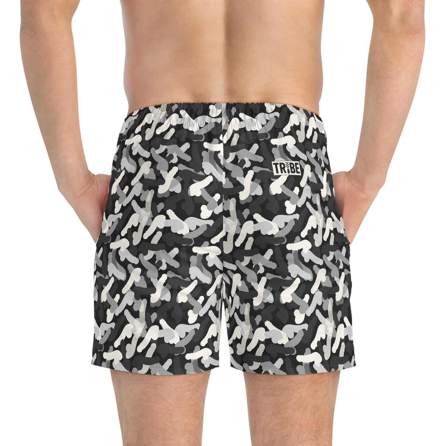 CAMOPHALLUS Imprinted 5-6" Inseam Swim Trunks - Onyx
