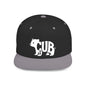 BEAR CUB Flat Bill Snapback — Bone Silhouette Design