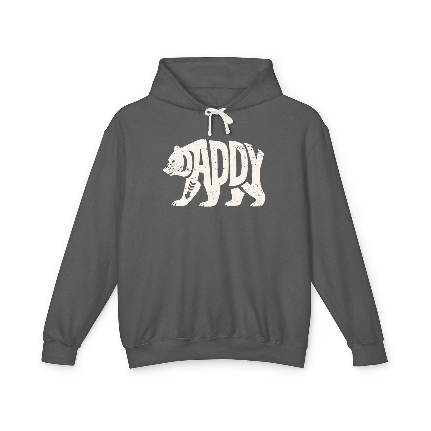 DADDY BEAR Lightweight Hoodie - Bone Silhouette Design
