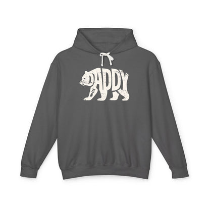 DADDY BEAR Lightweight Hoodie - Bone Silhouette Design