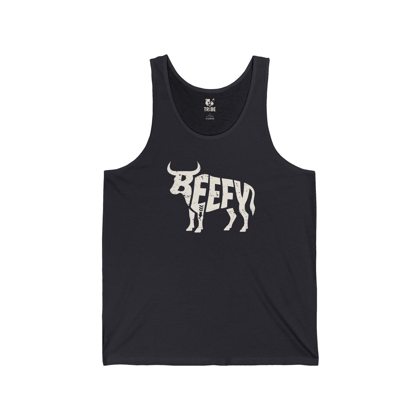 BEEFY BULL Jersey Tank - Bone Silhouette Design