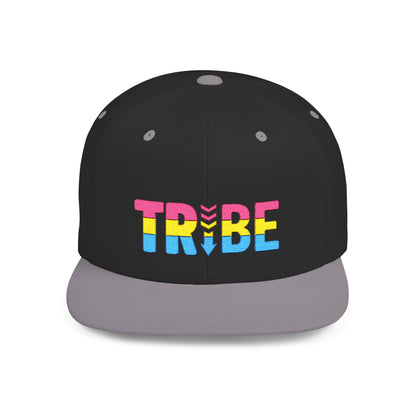 TRIBE Logo Flat Bill Snapback — Pansexual Pride Design