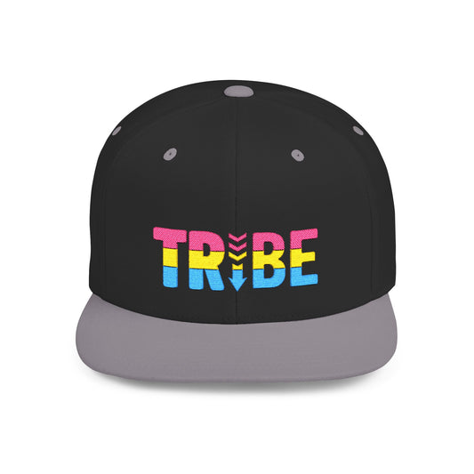 TRIBE Logo Flat Bill Snapback — Pansexual Pride Design
