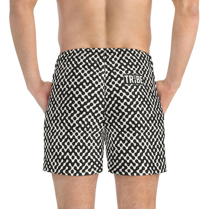 FLUX Imprinted 5-6" Inseam Swim Trunks - Onyx