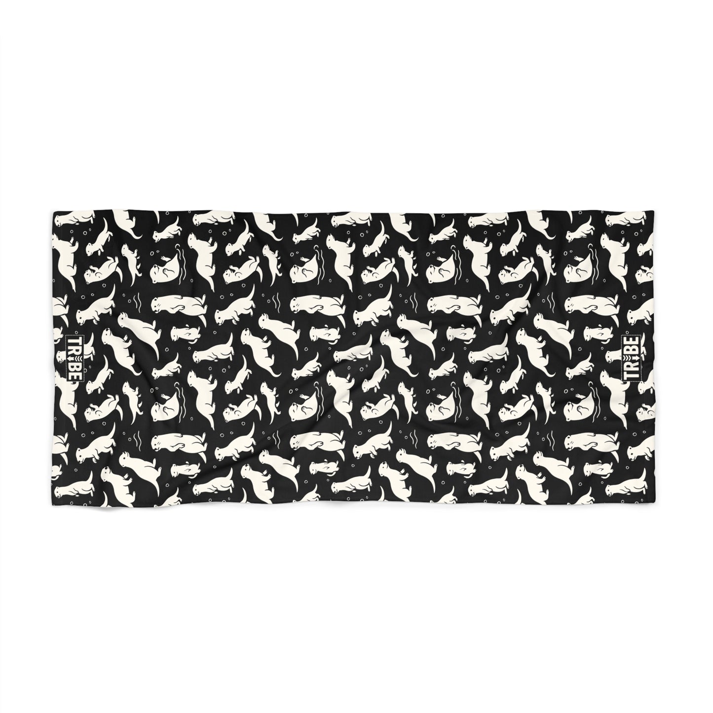 OTTER ADORABLE Beach Towel - Onyx