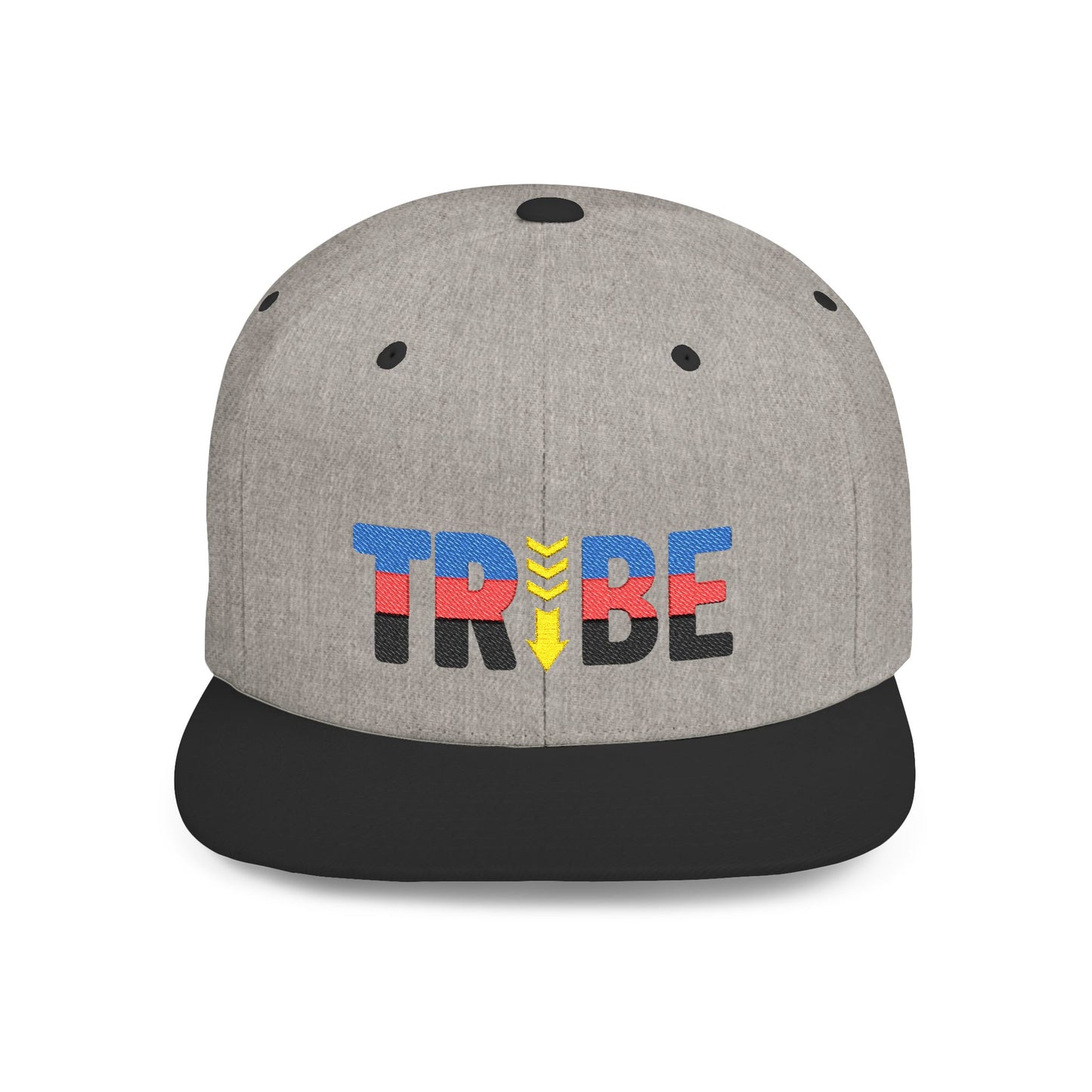 TRIBE Logo Flat Bill Snapback — Polyamory Pride Design
