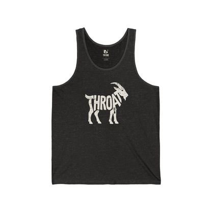 THROAT GOAT Jersey Tank - Bone Silhouette Design