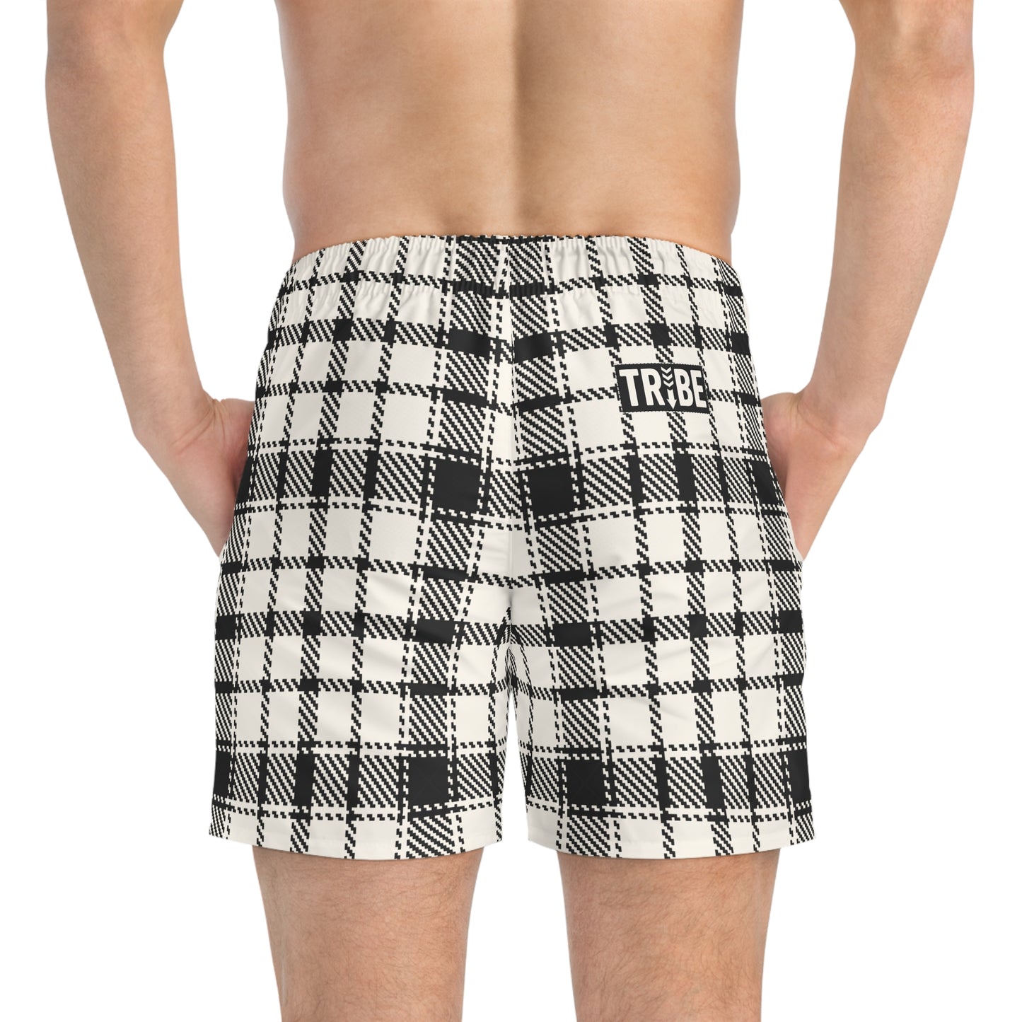 TARTAN Imprinted 5-6" Inseam Swim Trunks - Bone