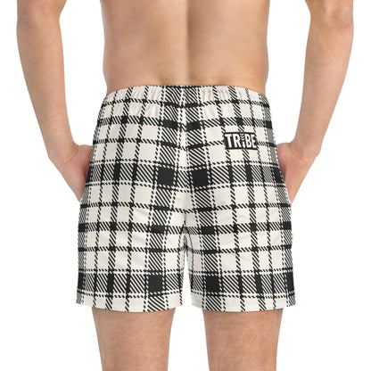 TARTAN Imprinted 5-6" Inseam Swim Trunks - Bone