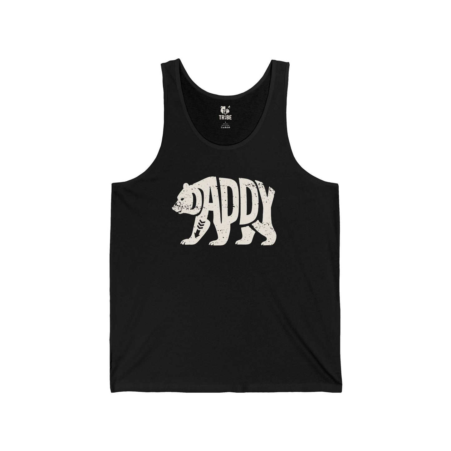 DADDY BEAR Jersey Tank - Bone Silhouette Design