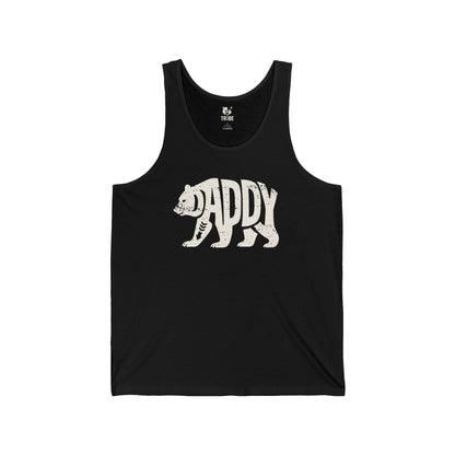 DADDY BEAR Jersey Tank - Bone Silhouette Design