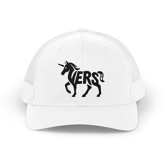 VERS UNICORN Snapback Trucker Cap - Onyx Silhouette Design