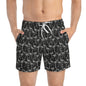 FLOCK TOGETHER Imprinted 5-6" Inseam Swim Trunks - Onyx