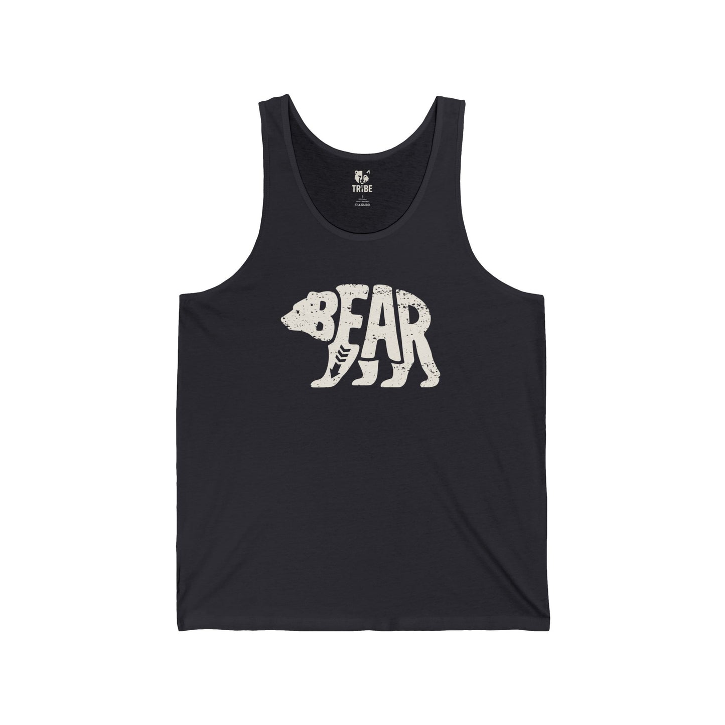 BEAR Jersey Tank - Bone Silhouette Design