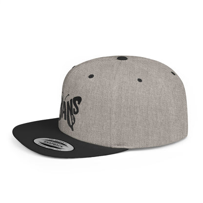 TRANS BUTTERFLY Flat Bill Snapback — Onyx Silhouette Design